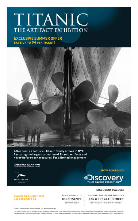 Titanic exhibit discount coupons