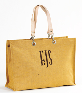 Ballard Designs Monogrammed Jute Carry-All