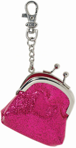 coin purse, pink sparkly
