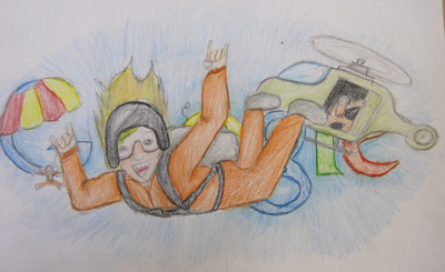 Doodle 4 Google - to skydive by Erin Bogosian