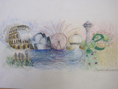 Doodle 4 Google - to travel the world by Caitlin Taduran