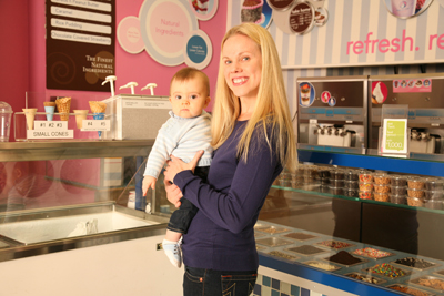 Joeleen Tepper with her son, Finn Joeleen Tepper, winner of Tasti D-Lite's Healthy Habit Search