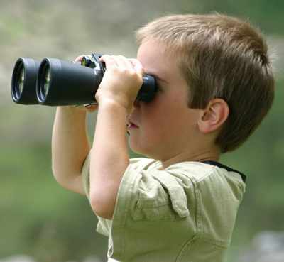 using binoculars