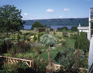 Wave Hill's flower garden is in full bloom during the summer months. Wave Hill's flower garden
