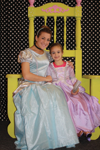 Cinderella poses with another pretty princess Cinderella