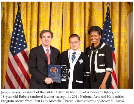 gilder lehrman institute of american history recieves award from michelle obama