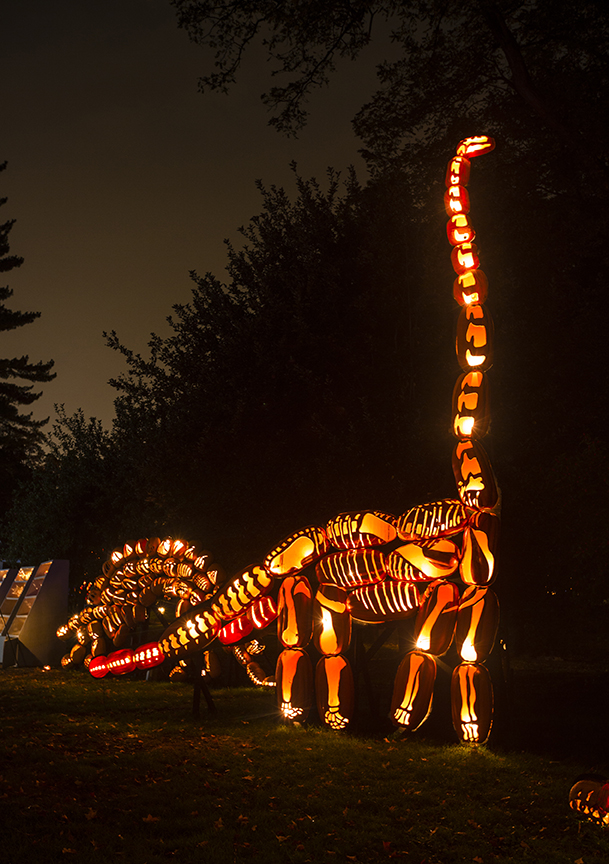 Tom Nycz brontosaurus jack o lantern blaze