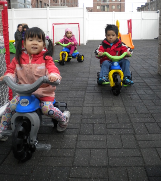 Courtesy CosmoKidz Preschool and Daycare Center children playing outside