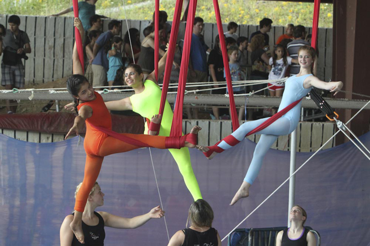 Courtesy French Woods Festival of the Performing Arts acrobats at camp