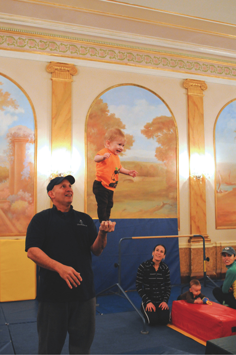 Courtesy Elliott's Classes elliott cortez helps child develop balance