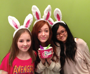 Courtesy iSwirl Frozen Yogurt girls at iSwirl Frozen Yogurt