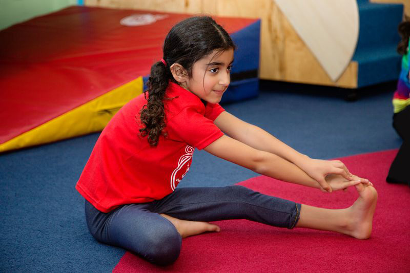 Courtesy My Gym Fresh Meadows young girl gymnast stretching