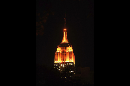 The Empire State Building on Halloween