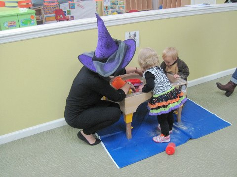 Courtesy Easter Seals Child Development Center children playing at sand table