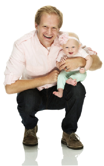 dad and baby daughter