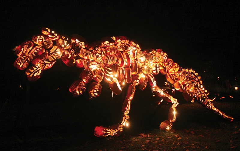 dinosaur at the great jack o lantern blaze dinosaur at the great jack o lantern blaze