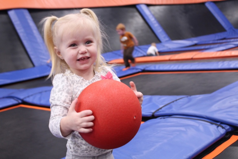 Courtesy Sky Zone Deer Park toddler at toddler time at sky zone indoor trampoline center in deer park