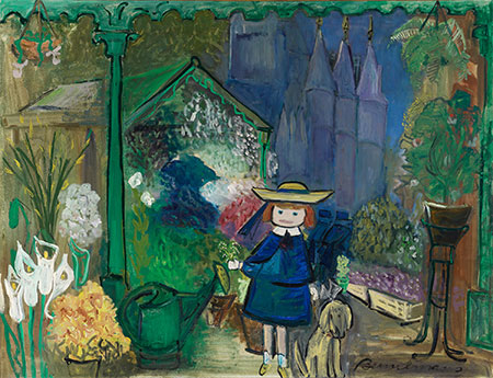 Madeline at the Paris Flower Market, 1955