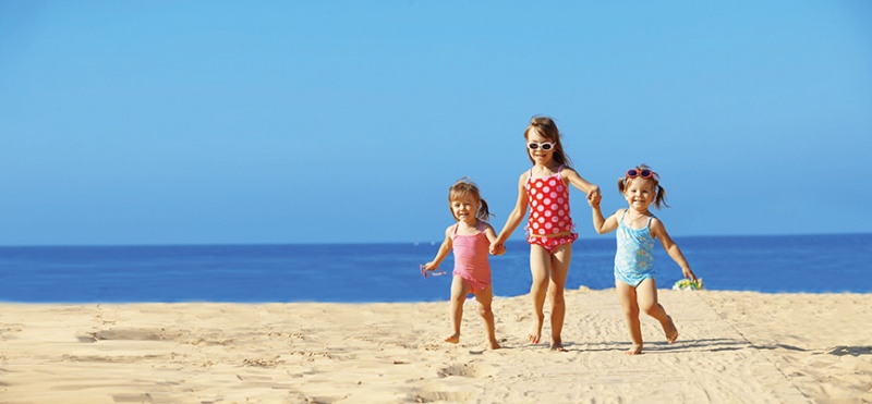 girls on the beach