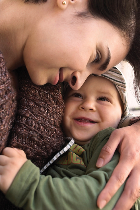 adoring mom