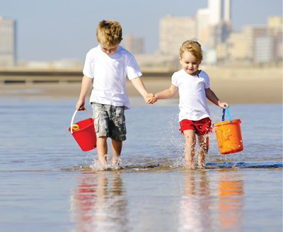 kids at the beach
