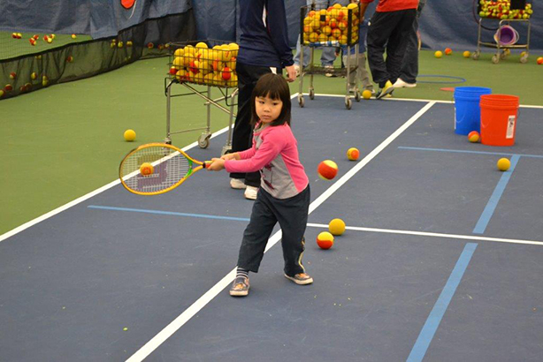 Courtesy USTA Billie Jean King National Tennis Center young girl playing tennis